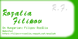 rozalia filipov business card